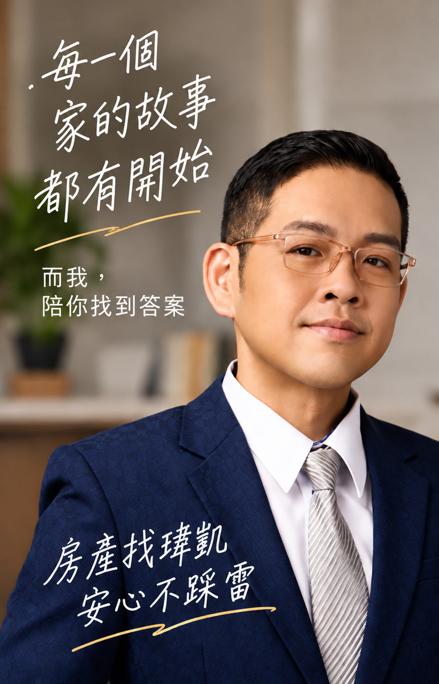 黃瑋凱——每一個家的故事都有開始,而我,陪你找到答案。房產找瑋凱,安心不踩雷